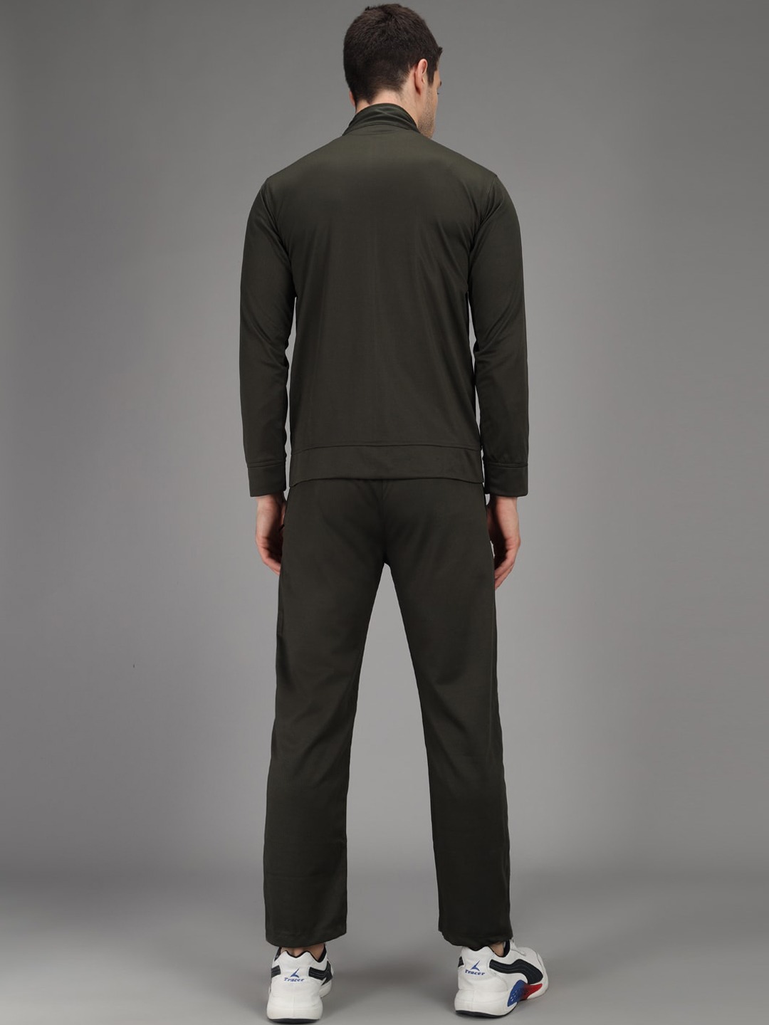 Clothing Tracksuits | Gallus Men Olive-Green Solid Tracksuit - TQ23518
