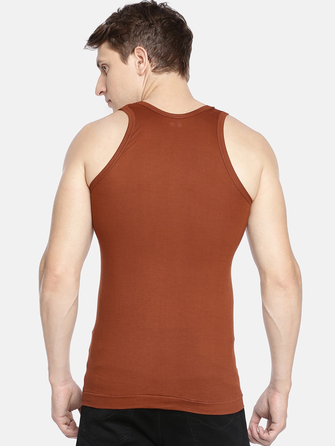 Clothing Innerwear Vests | Dollar Bigboss Men Pack Of 5 Assorted Solid Cotton Innerwear Gym Vests - PZ11443