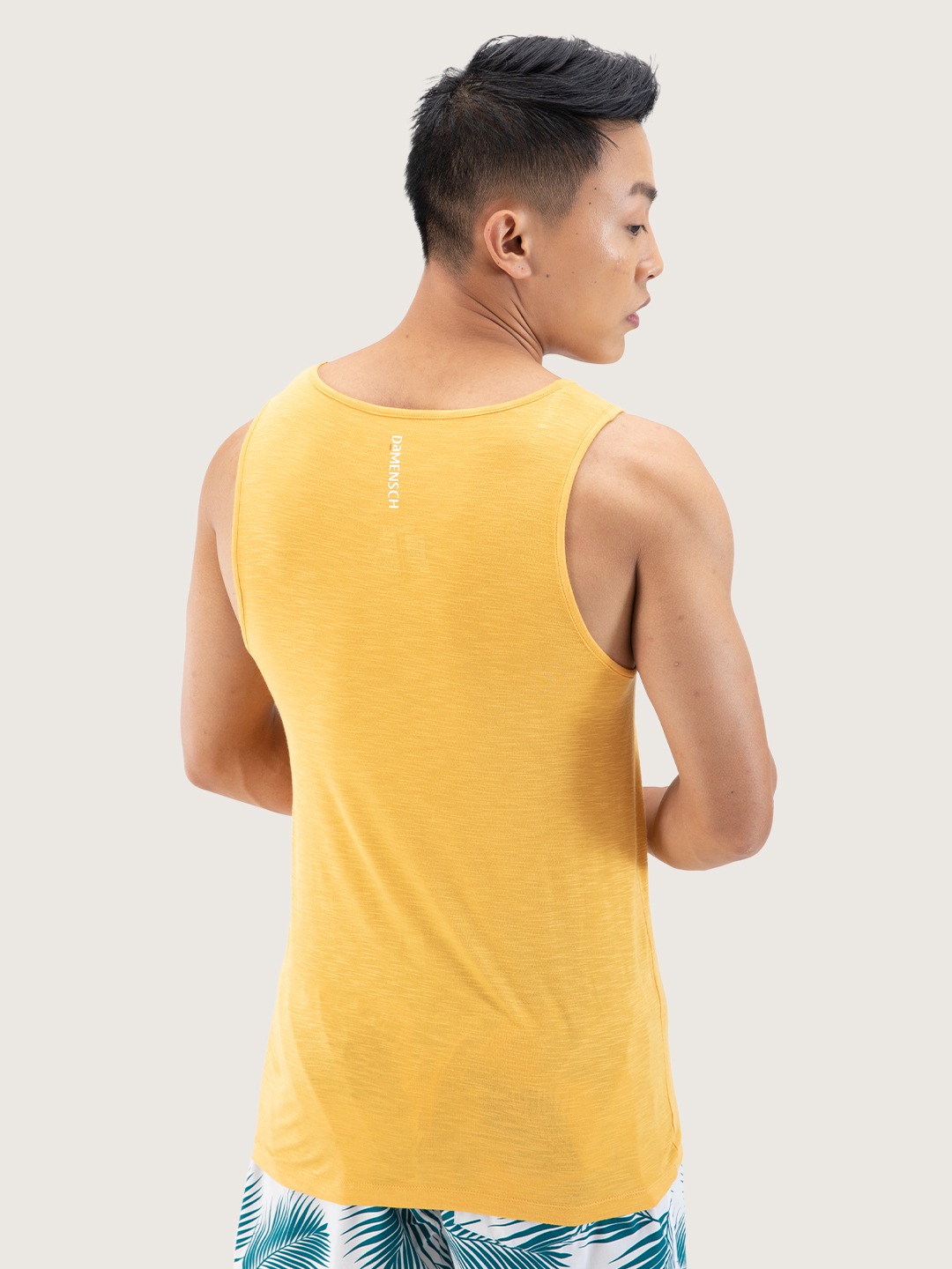 Clothing Innerwear Vests | DAMENSCH Men Mustard Yellow Solid Basic Vest - NV64785