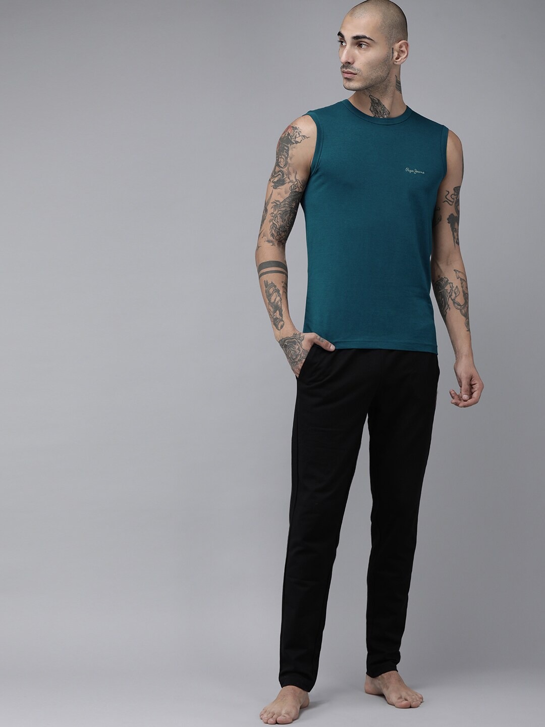 Clothing Innerwear Vests | Pepe Jeans Men Pack Of 2 Solid Innerwear Vests - FG85909