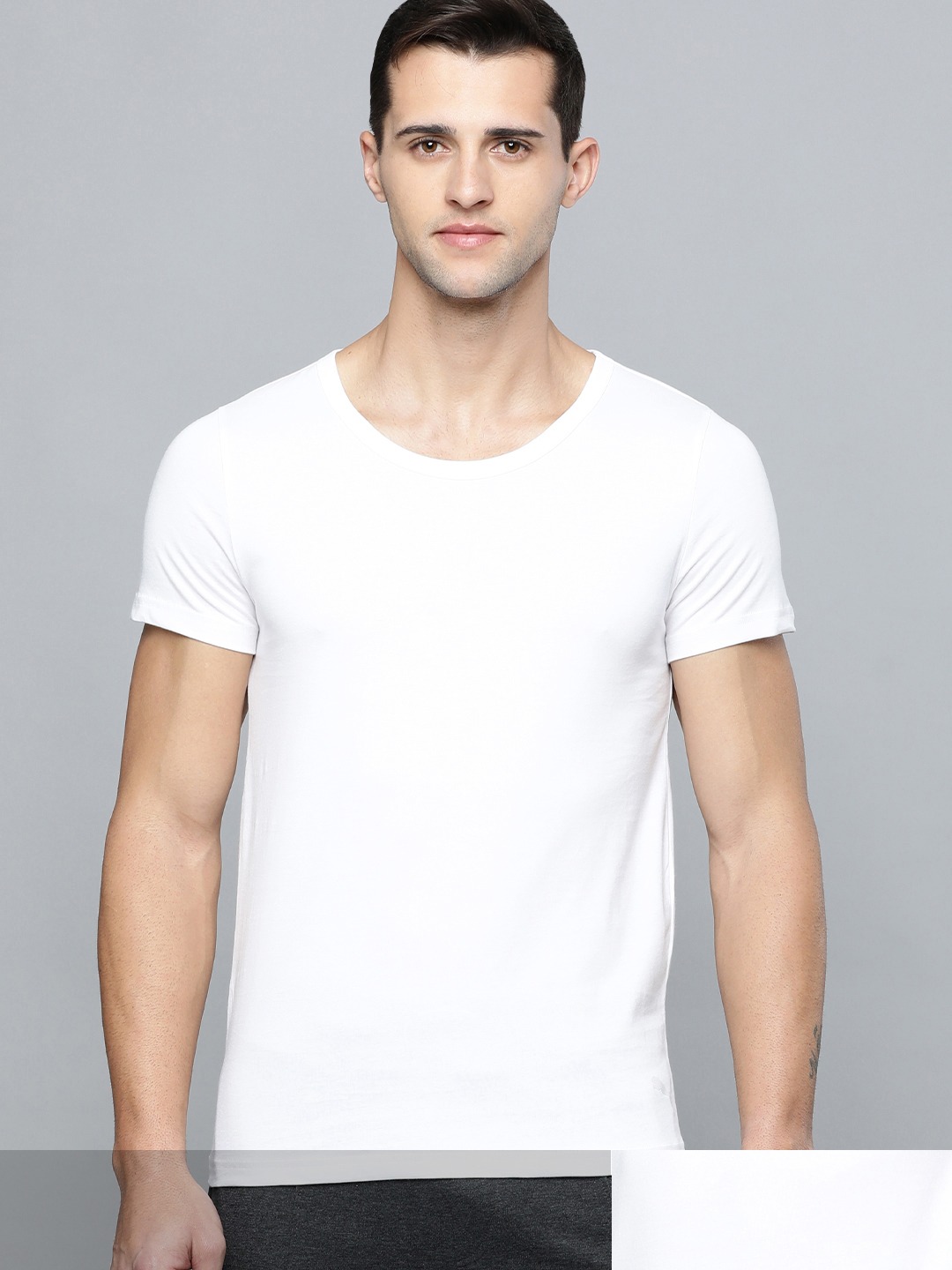 Clothing Innerwear Vests | Puma Men Pack of 2 White Solid Pure Cotton Basic Crew Innerwear Vests - GS37739