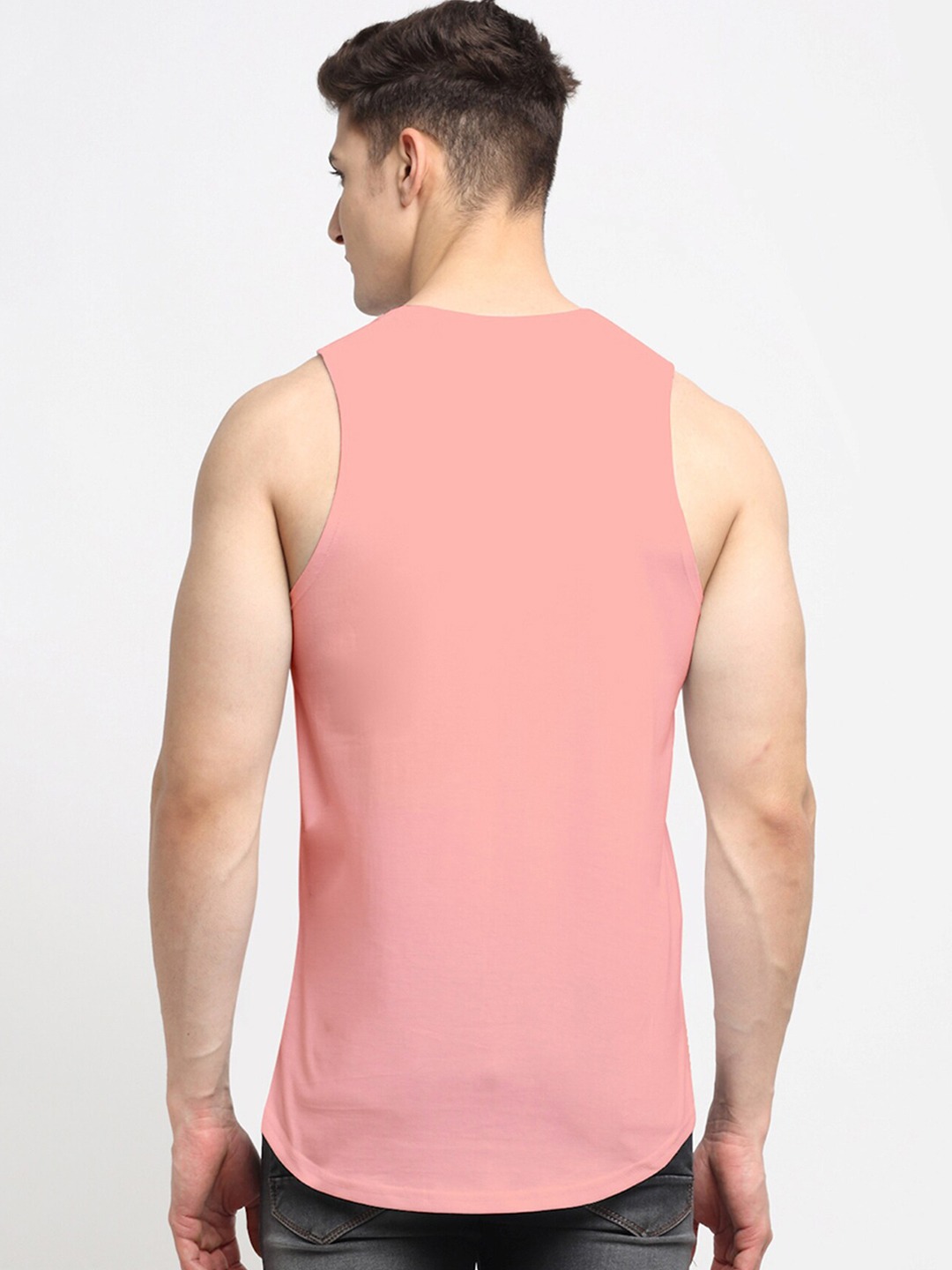 Clothing Innerwear Vests | Friskers Men Pink Printed Cotton Innerwear Vests - HA51006
