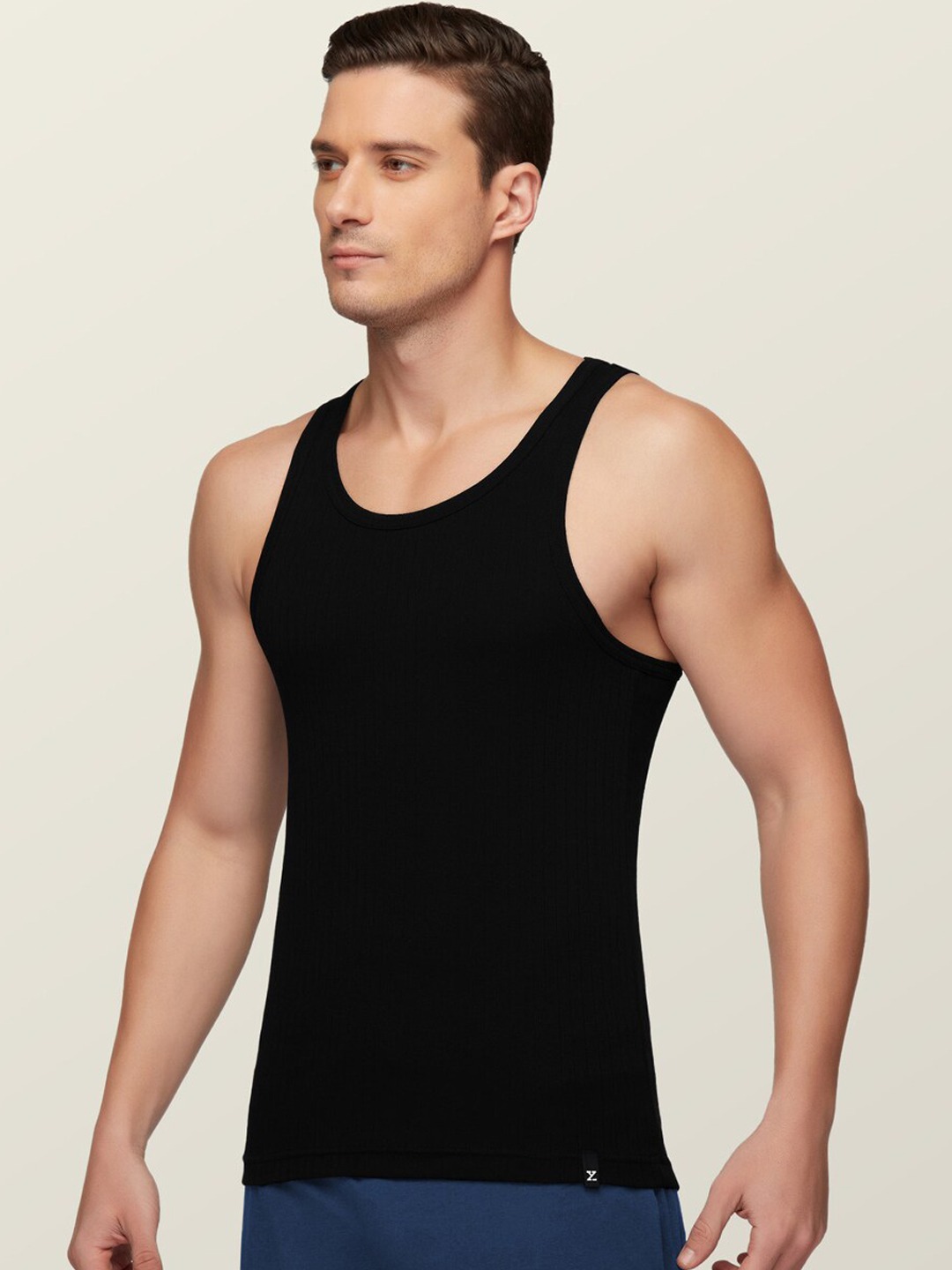 Clothing Innerwear Vests | XYXX Men Pack Of 2 Anti-Microbial Super Combed Cotton Round Neck Ribbed Vest - RT91584