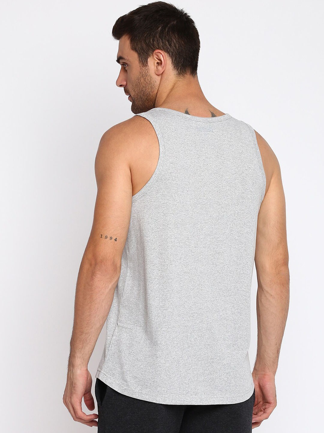 Clothing Innerwear Vests | SPARROWHAWK Men Grey Melange Sustainable Innerwear Vests - TU93064