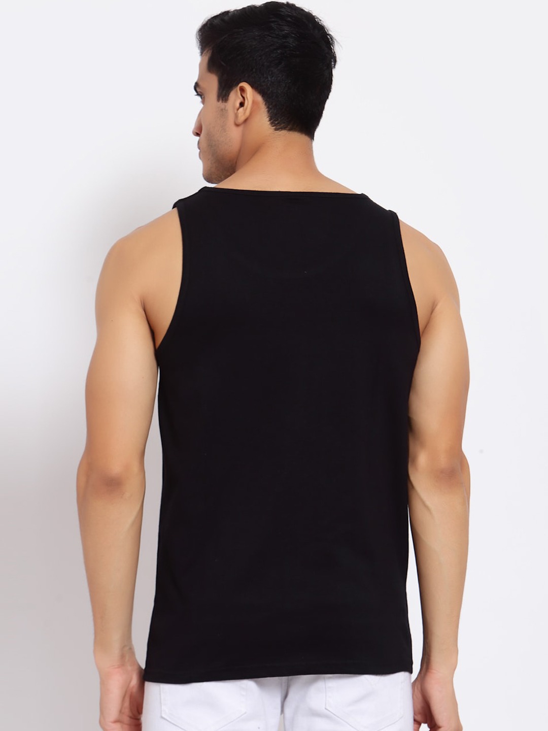 Clothing Innerwear Vests | FERANOID Men Pack of 2 Maroon & Black Solid Cotton Gym Vest - AQ64605