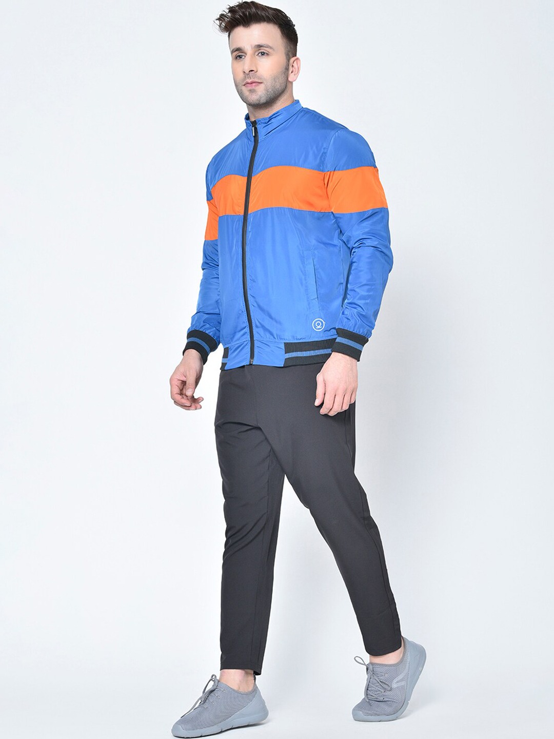 Clothing Tracksuits | Chkokko Men Blue & Orange Solid Track Suit - BQ60129