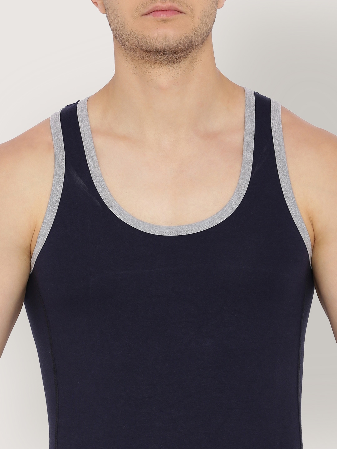 Clothing Innerwear Vests | Van Heusen Navy Blue Innerwear Vests 60071 - AX07679