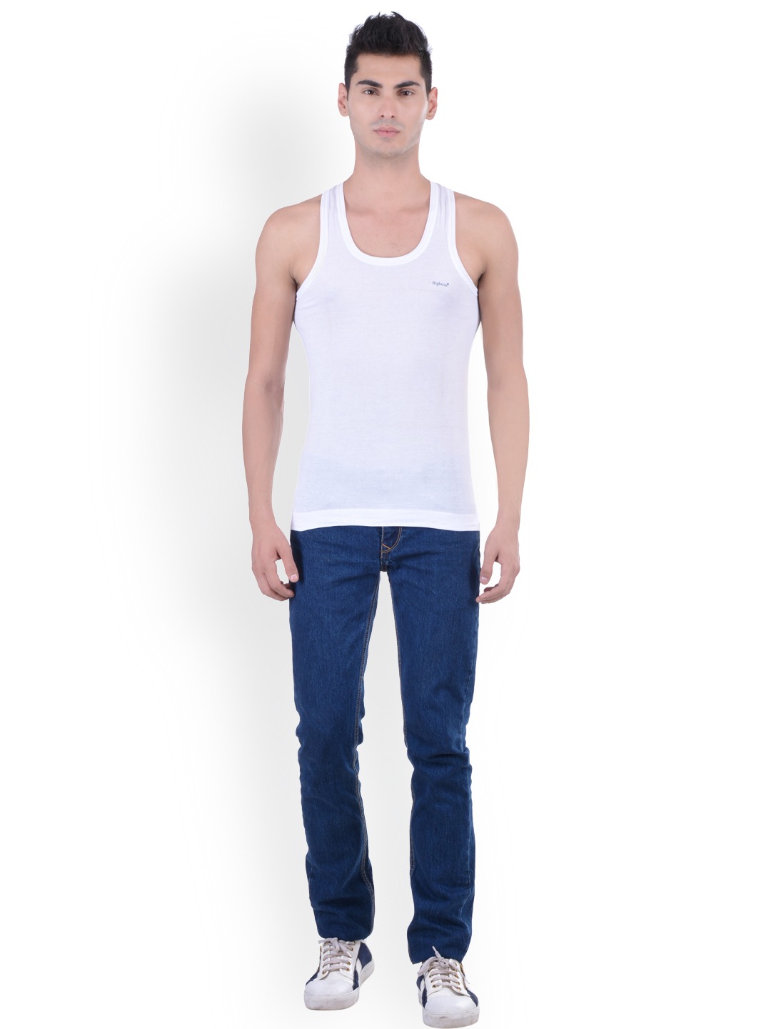 Clothing Innerwear Vests | Dollar Bigboss Pack of 6 White Innerwear Vests MDVE-01-R1-PO6 - NT70401