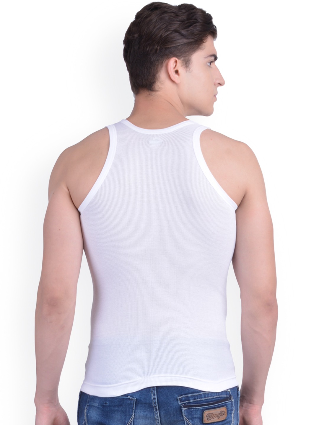 Clothing Innerwear Vests | Dollar Bigboss Pack of 2 White Innerwear Vests MDVE-04-R1-PO2 - VY69546