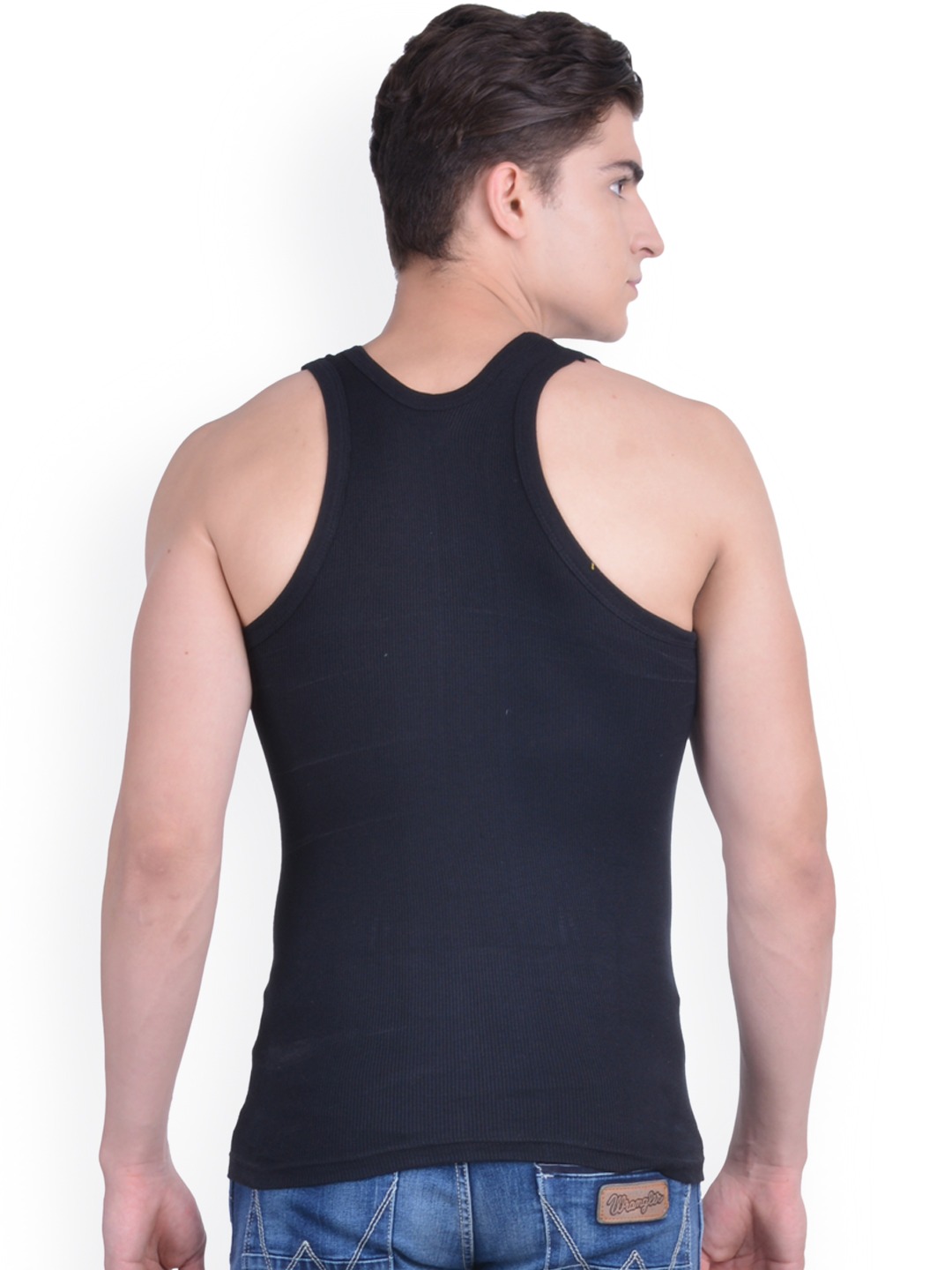 Clothing Innerwear Vests | Dollar Bigboss Pack of 2 Black Innerwear Vests MDVE-04-R1-PO2 - SF33560