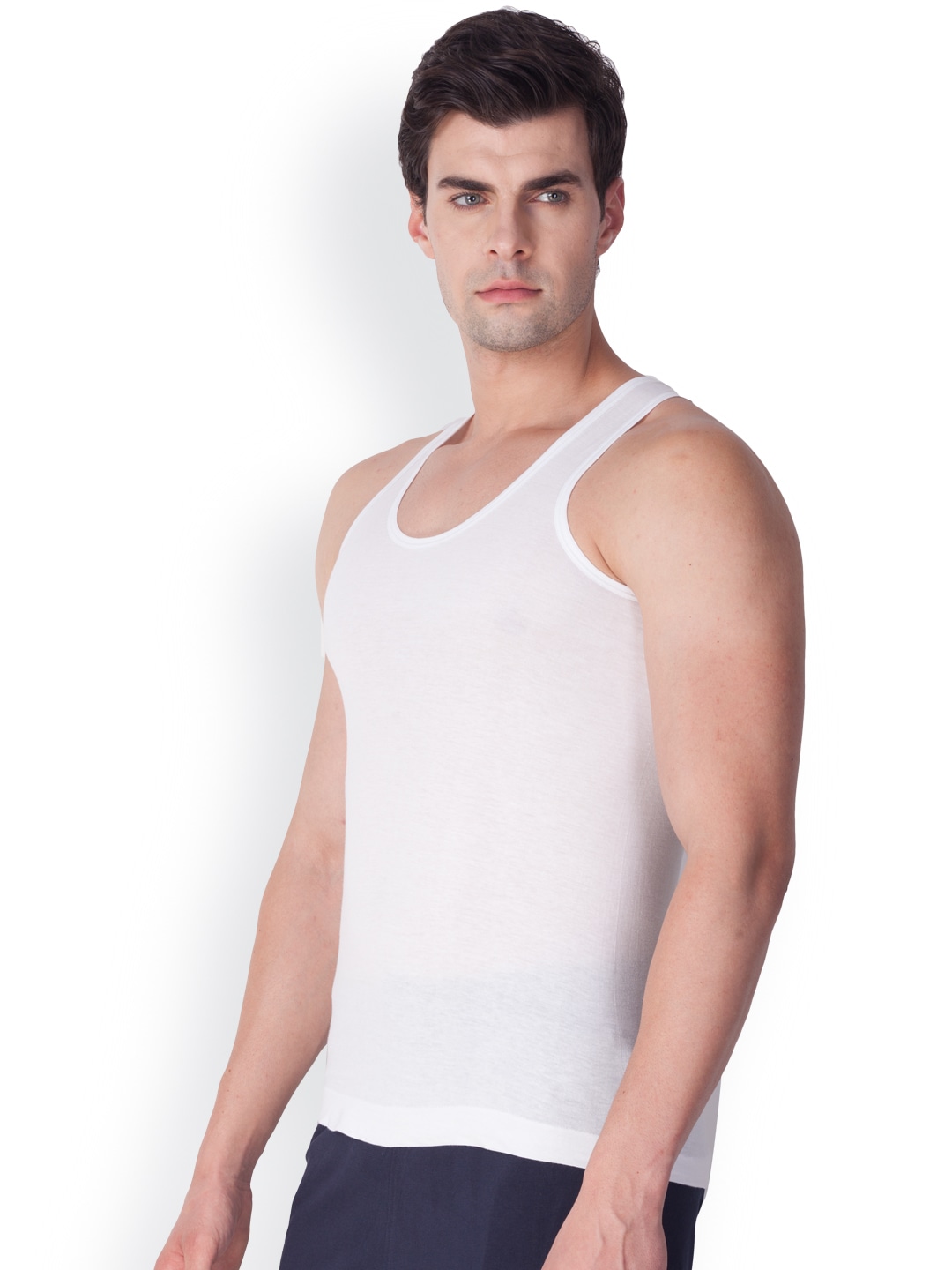 Clothing Innerwear Vests | ONN Men White Pack of 4 Fine Innerwear Vests NB121 - BG57231