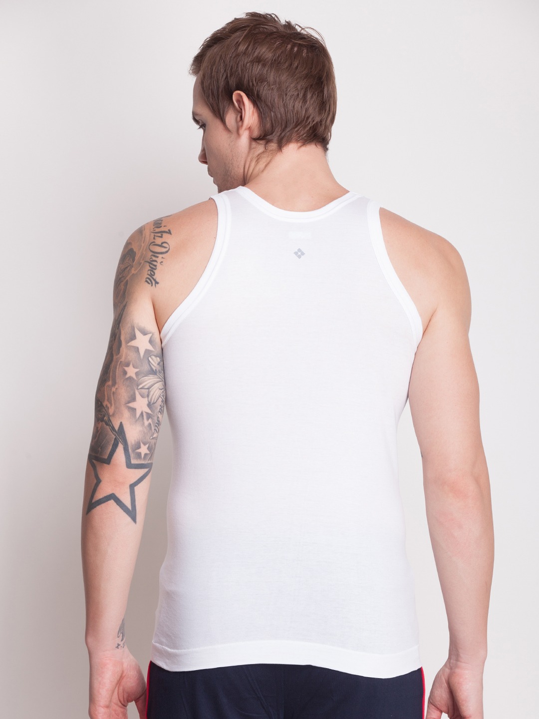 Clothing Innerwear Vests | Dollar Bigboss Men Pack of 5 White Innerwear Vest MDVE-10-PO5 - KO77034