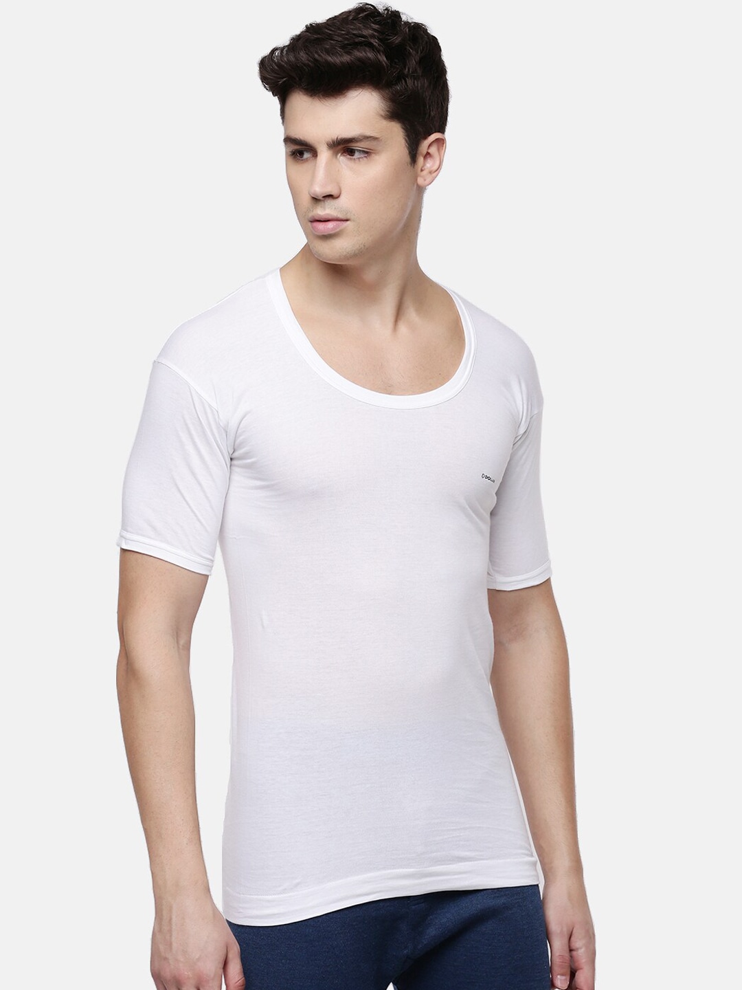 Clothing Innerwear Vests | Dollar Men Pack Of 3 White Solid Innerwear Vests MLHVE-02-PO3 - VJ87506
