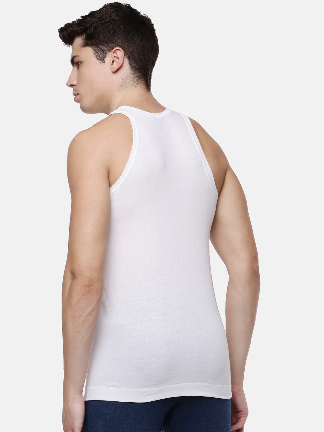 Clothing Innerwear Vests | Dollar Men Pack of 12 White Solid Innerwear Vest MLHVE-01-PO12 - DW21458