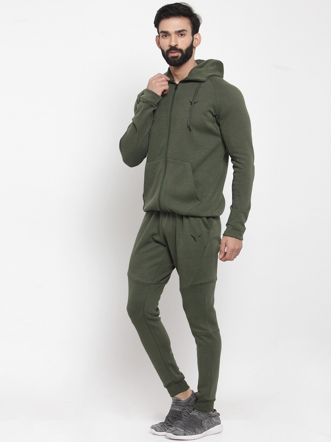 Clothing Tracksuits | Invincible Men Olive Green Solid Track Suit - SI23572