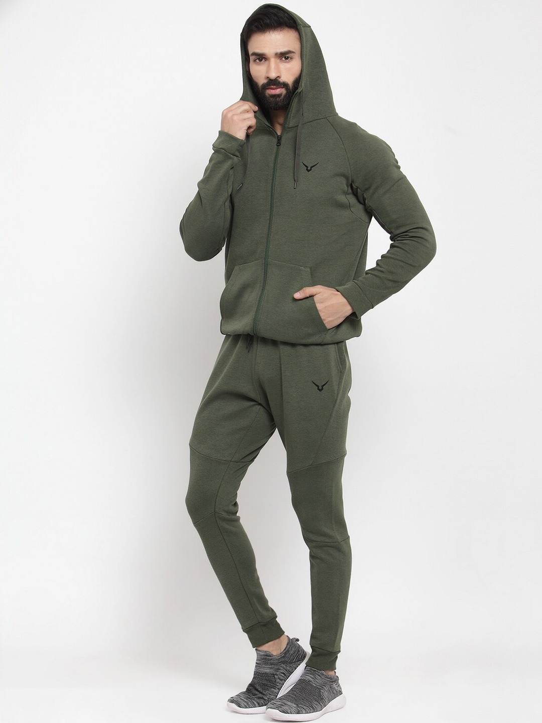 Clothing Tracksuits | Invincible Men Olive Green Solid Track Suit - SI23572