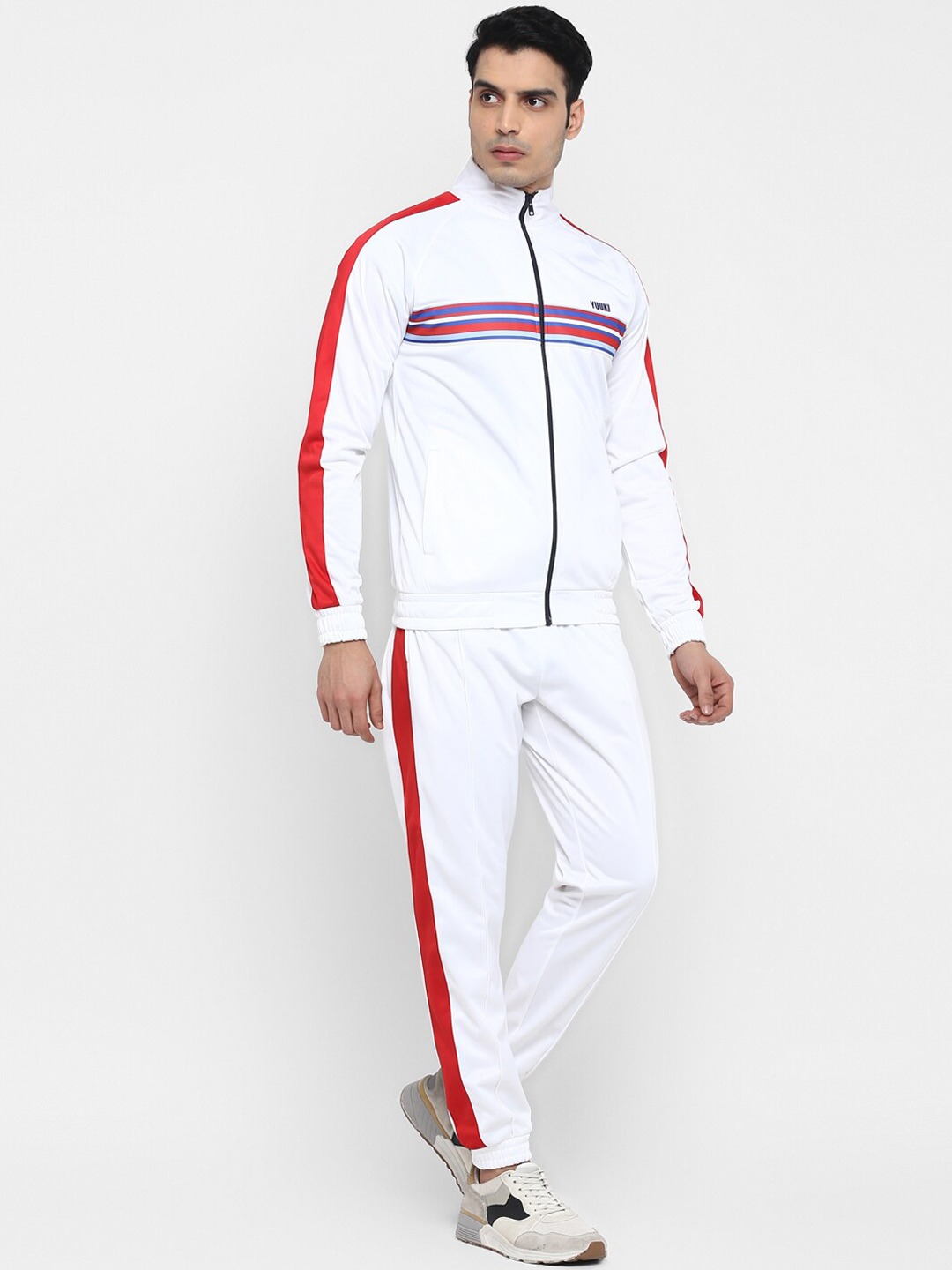 Clothing Tracksuits | Yuuki Men White Solid Track Suit - GO92300