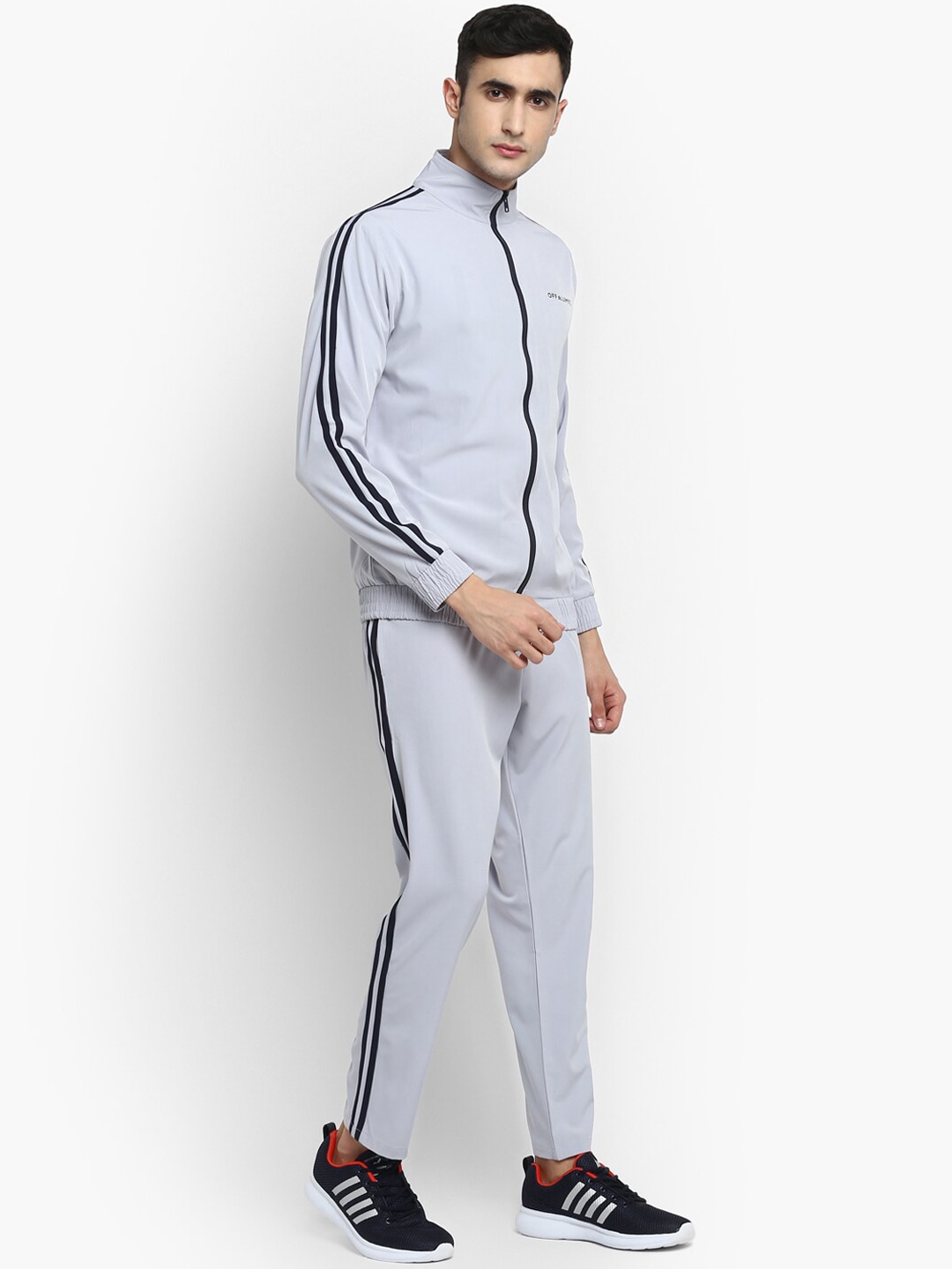 Clothing Tracksuits | OFF LIMITS Men Grey Solid Tracksuit - ZP21681