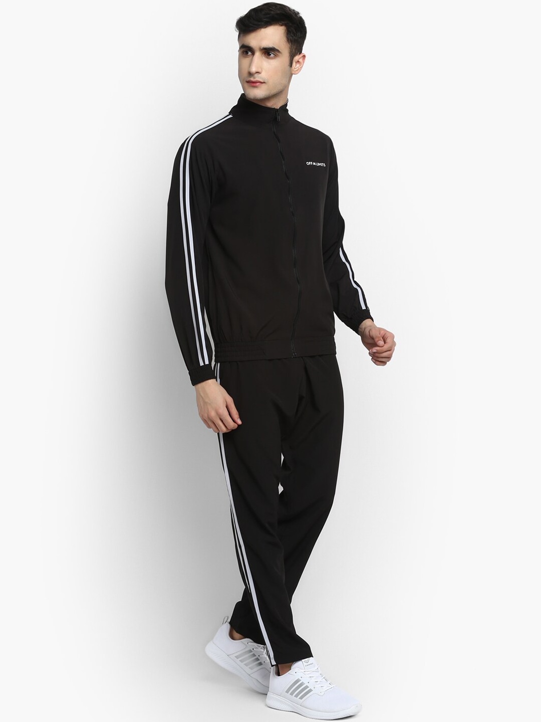Clothing Tracksuits | OFF LIMITS Men Black Solid Tracksuit - KD46211