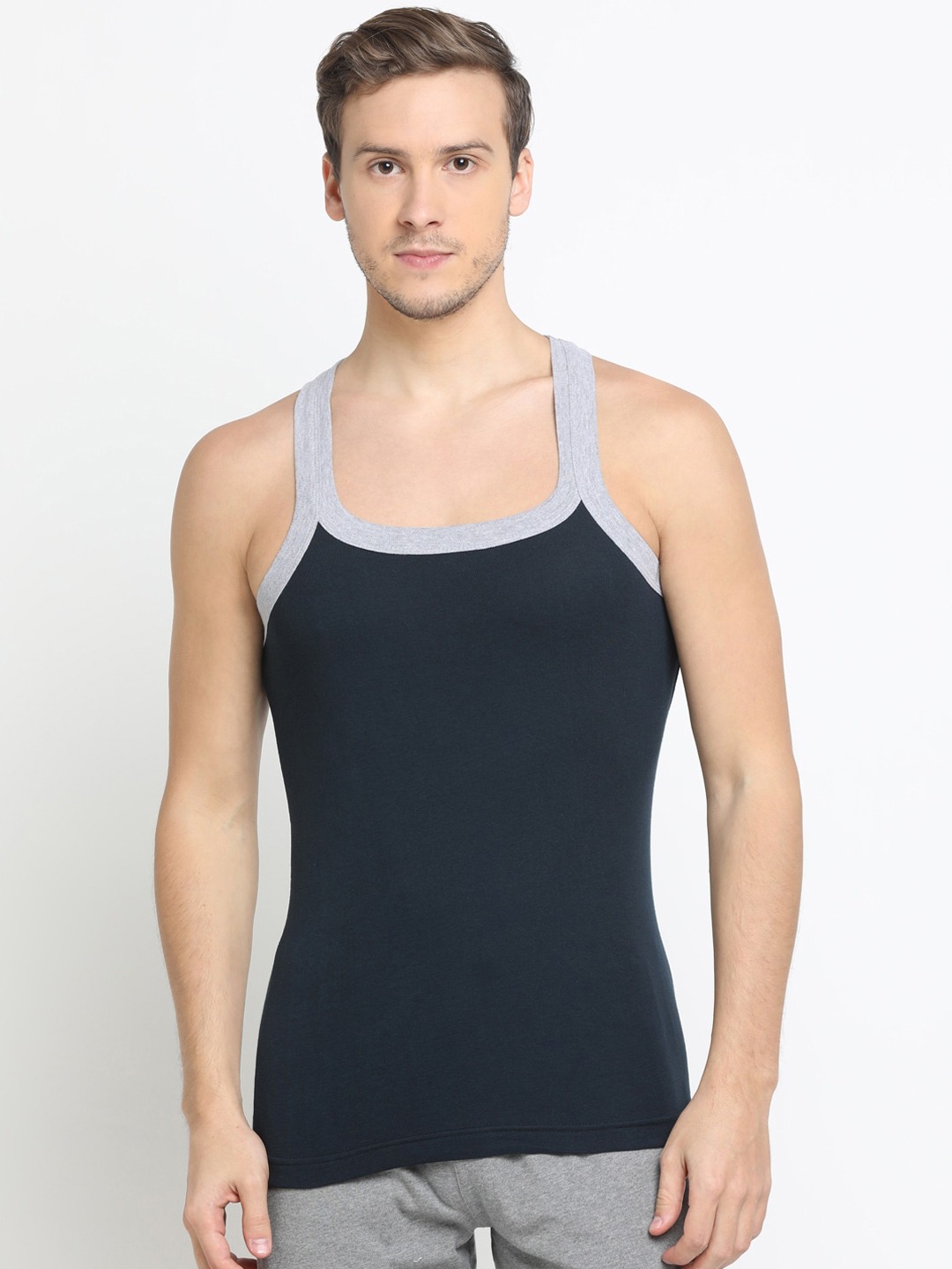 Clothing Innerwear Vests | DIXCY SCOTT Men Pack Of 2 Solid Gym Vests K1-PR47687- - SZ93979