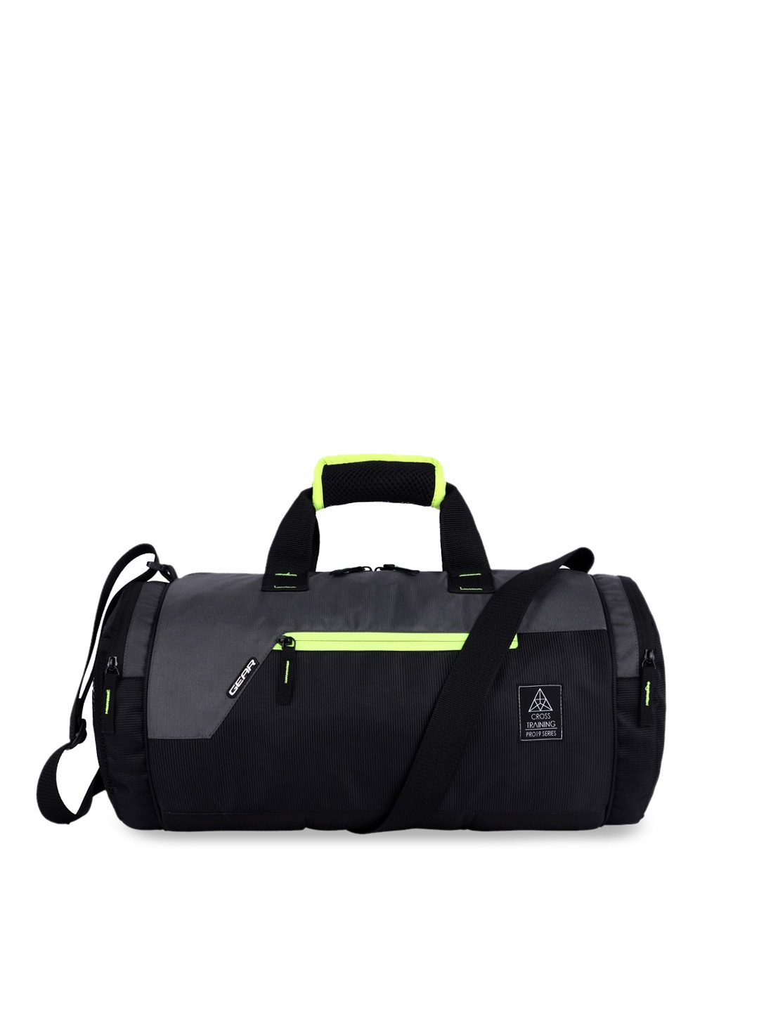 Accessories Duffel Bag | Gear Unisex Black & Grey Colourblocked Cross-Training Duffel Bag - OB92355