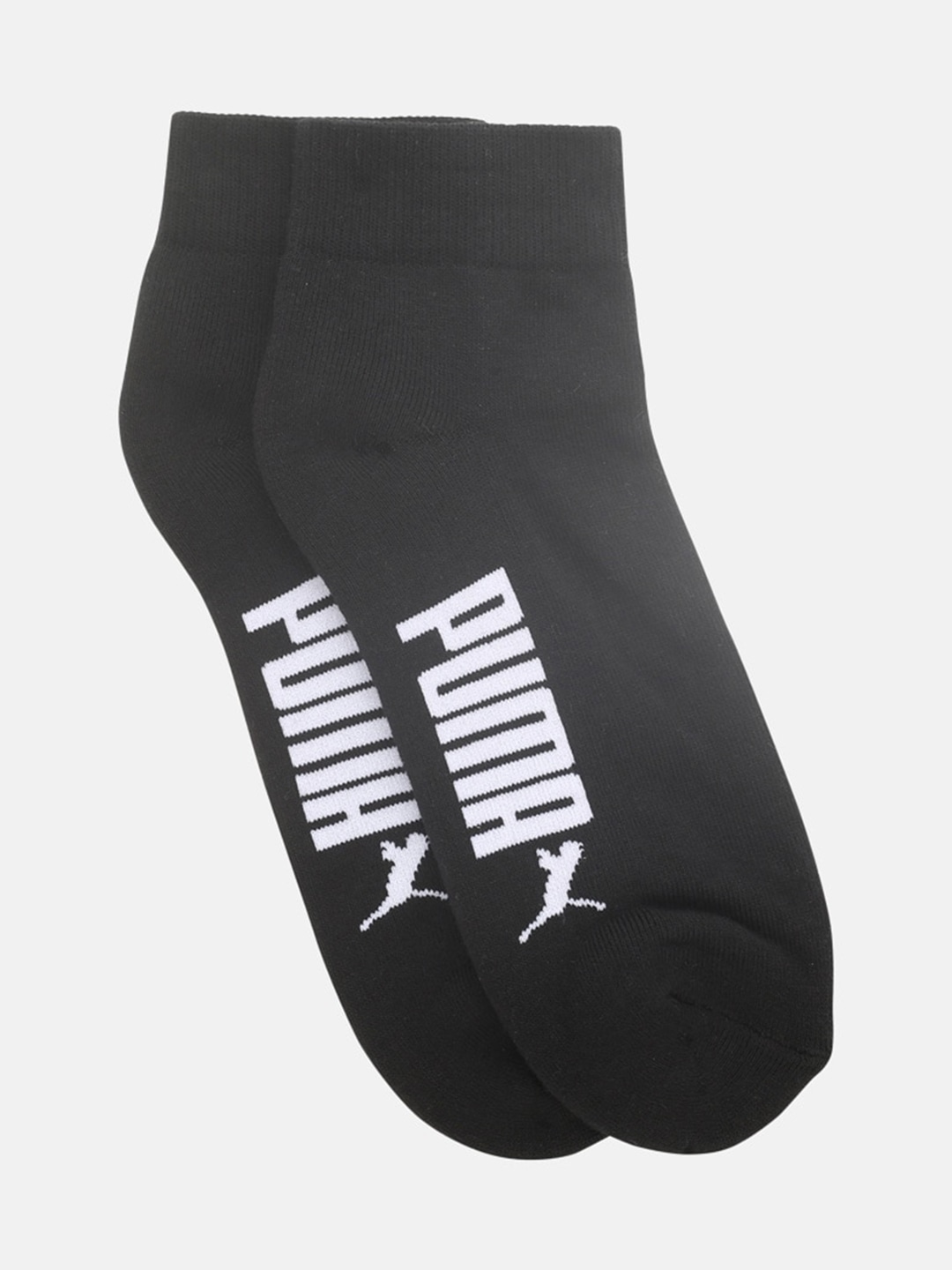 Accessories Socks | Puma Adults Black & White Pack of 2 Brand Logo Patterned Ankle Length Socks - KX68579