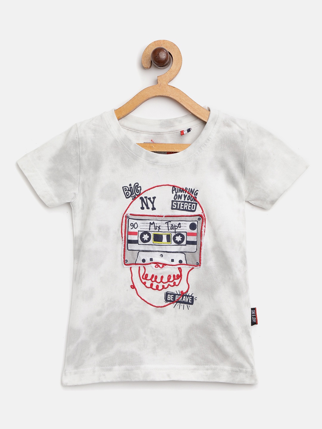 Gini and Jony Boys Grey White Embroidered Round Neck Pure Cotton T-shirt with Applique Detail, Grey melange
Gini and Jony Boys Grey White Embroidered Round Neck Pure Cotton T-shirt with Applique Detail, Grey melange