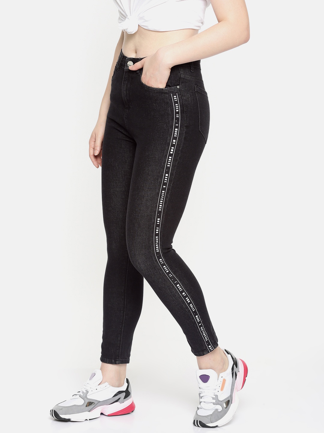 SPYKAR Women Black Alexa Super Skinny Fit High-Rise Clean Look Stretchable Ankle Jeans
SPYKAR Women Black Alexa Super Skinny Fit High-Rise Clean Look Stretchable Ankle Jeans