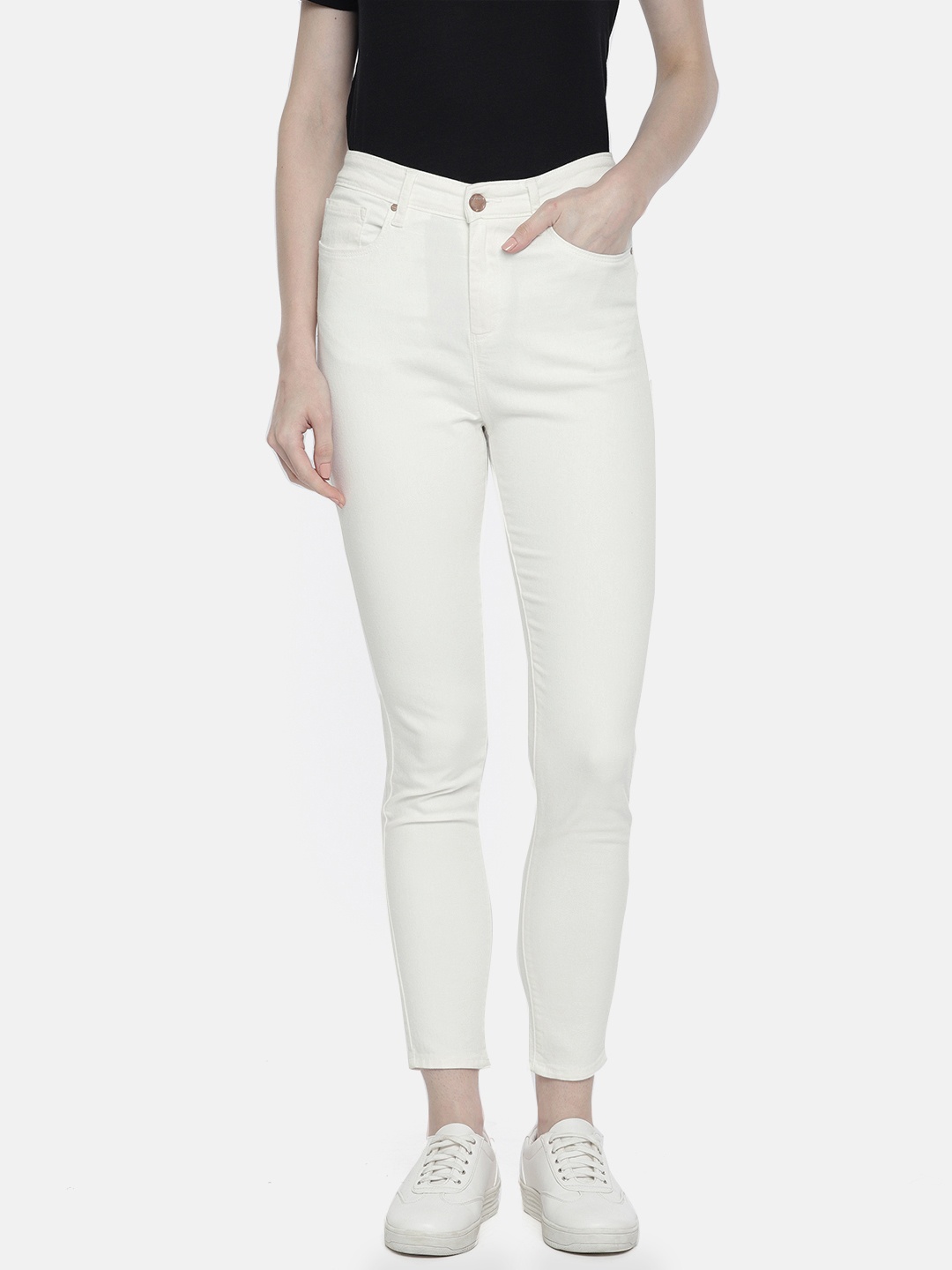 SPYKAR Women White Alexa Super Skinny Fit High-Rise Clean Look Stretchable Ankle Jeans
SPYKAR Women White Alexa Super Skinny Fit High-Rise Clean Look Stretchable Ankle Jeans