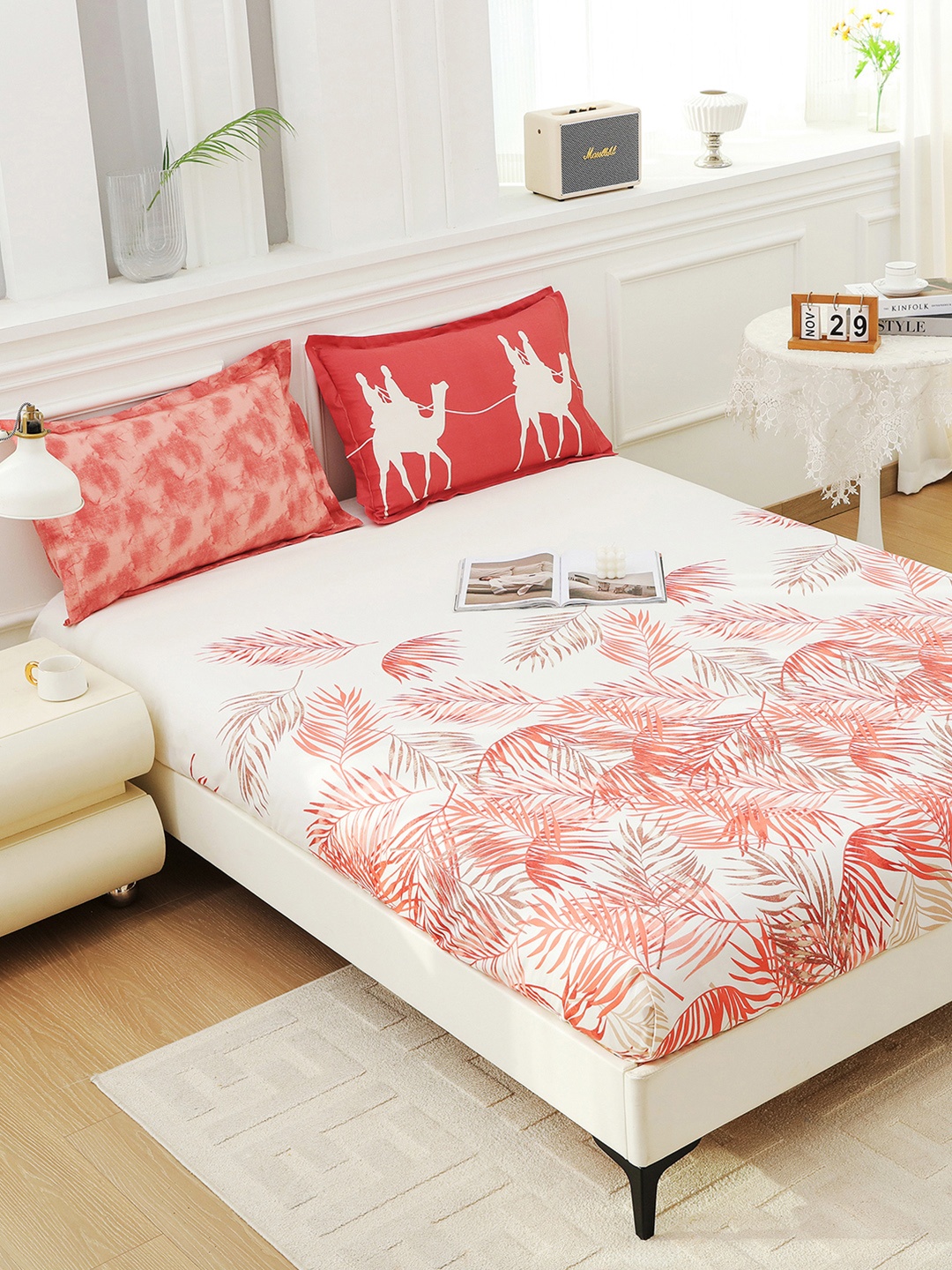 Story@home Cream-Coloured Abstract 210TC Cotton 1 King Bedsheet with 2 Pillow Covers
Story@home Cream-Coloured Abstract 210TC Cotton 1 King Bedsheet with 2 Pillow Covers