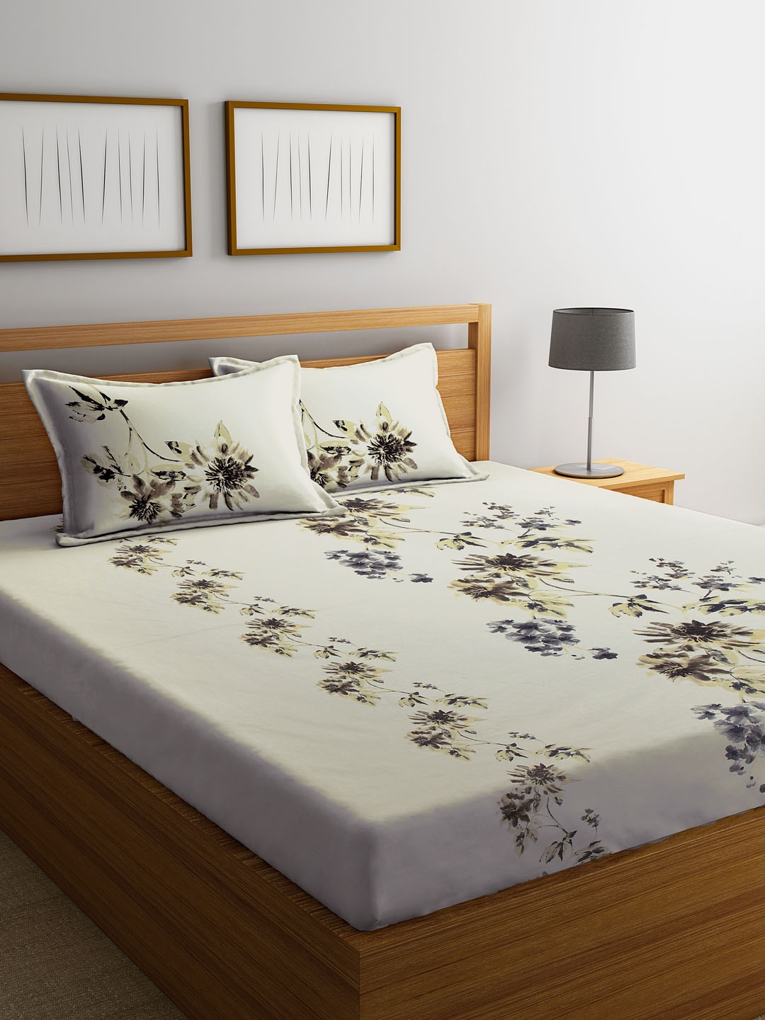 Story@home Off-White & Olive Green Floral 240TC Cotton 1 KingBedsheet with 2 Pillow Covers
Story@home Off-White & Olive Green Floral 240TC Cotton 1 KingBedsheet with 2 Pillow Covers