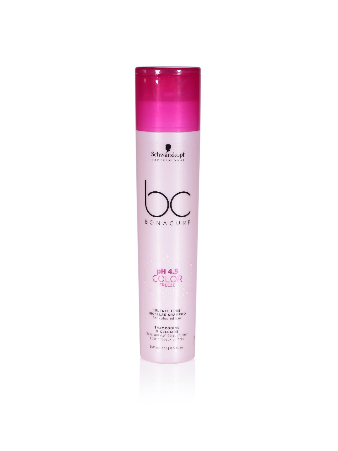 Schwarzkopf PROFESSIONAL Bonacure pH 4.5 Color Freeze Sulfate Free Shampoo - 250 ml, Pink
Schwarzkopf PROFESSIONAL Bonacure pH 4.5 Color Freeze Sulfate Free Shampoo - 250 ml, Pink