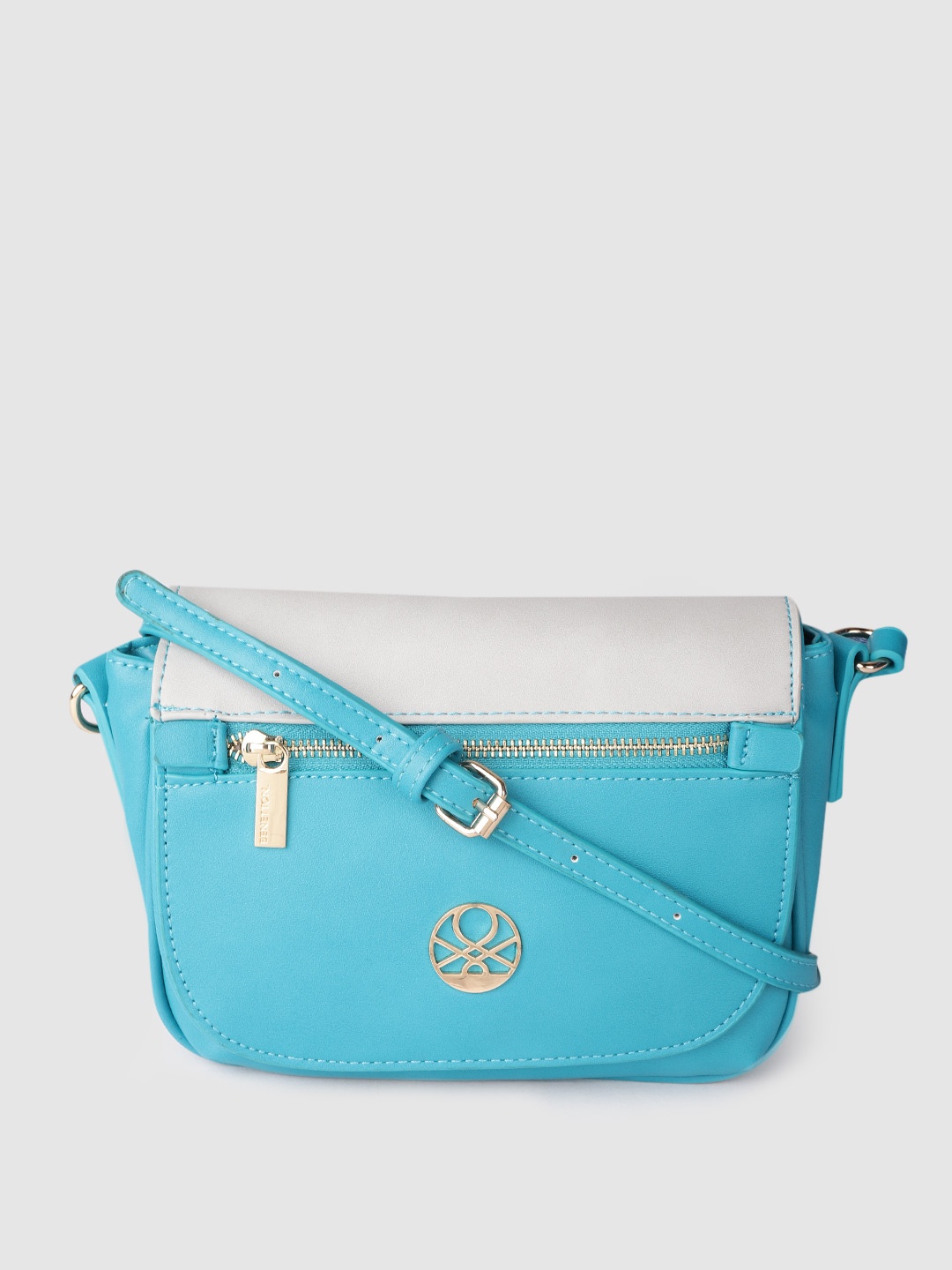 United Colors of Benetton Women Turquoise Blue & Grey Colourblocked Structured Sling Bag
United Colors of Benetton Women Turquoise Blue & Grey Colourblocked Structured Sling Bag