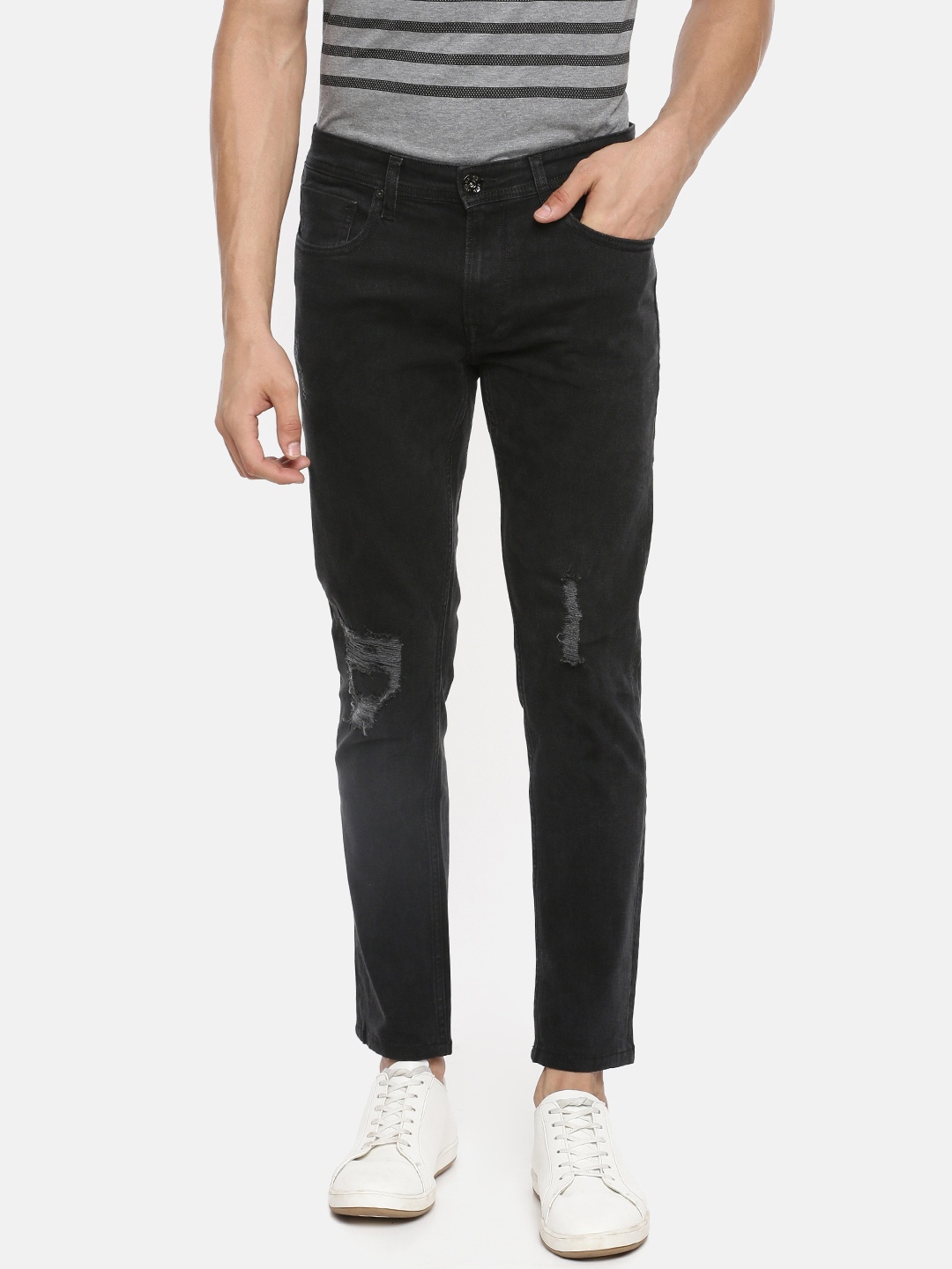 Pepe Jeans Men Black HenFrid Vapour Tapered Low-Rise Highly Distressed Stretchable Jeans
Pepe Jeans Men Black HenFrid Vapour Tapered Low-Rise Highly Distressed Stretchable Jeans