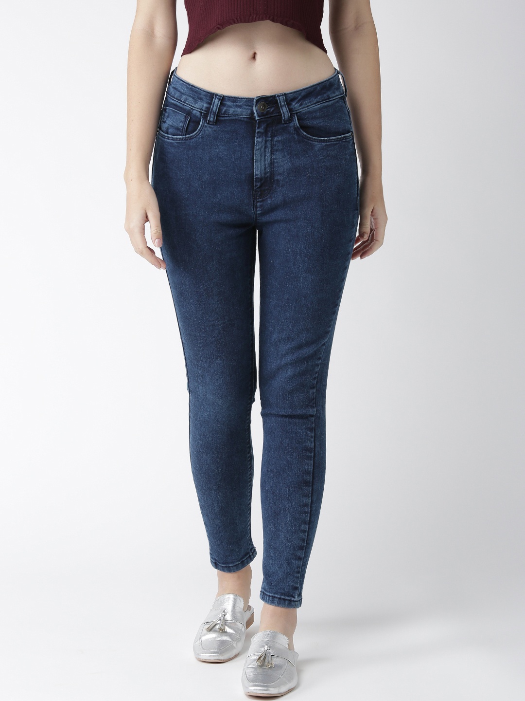 Flying Machine Women Navy Blue Skinny Fit High-Rise Clean Look Stretchable Cropped Jeans
Flying Machine Women Navy Blue Skinny Fit High-Rise Clean Look Stretchable Cropped Jeans