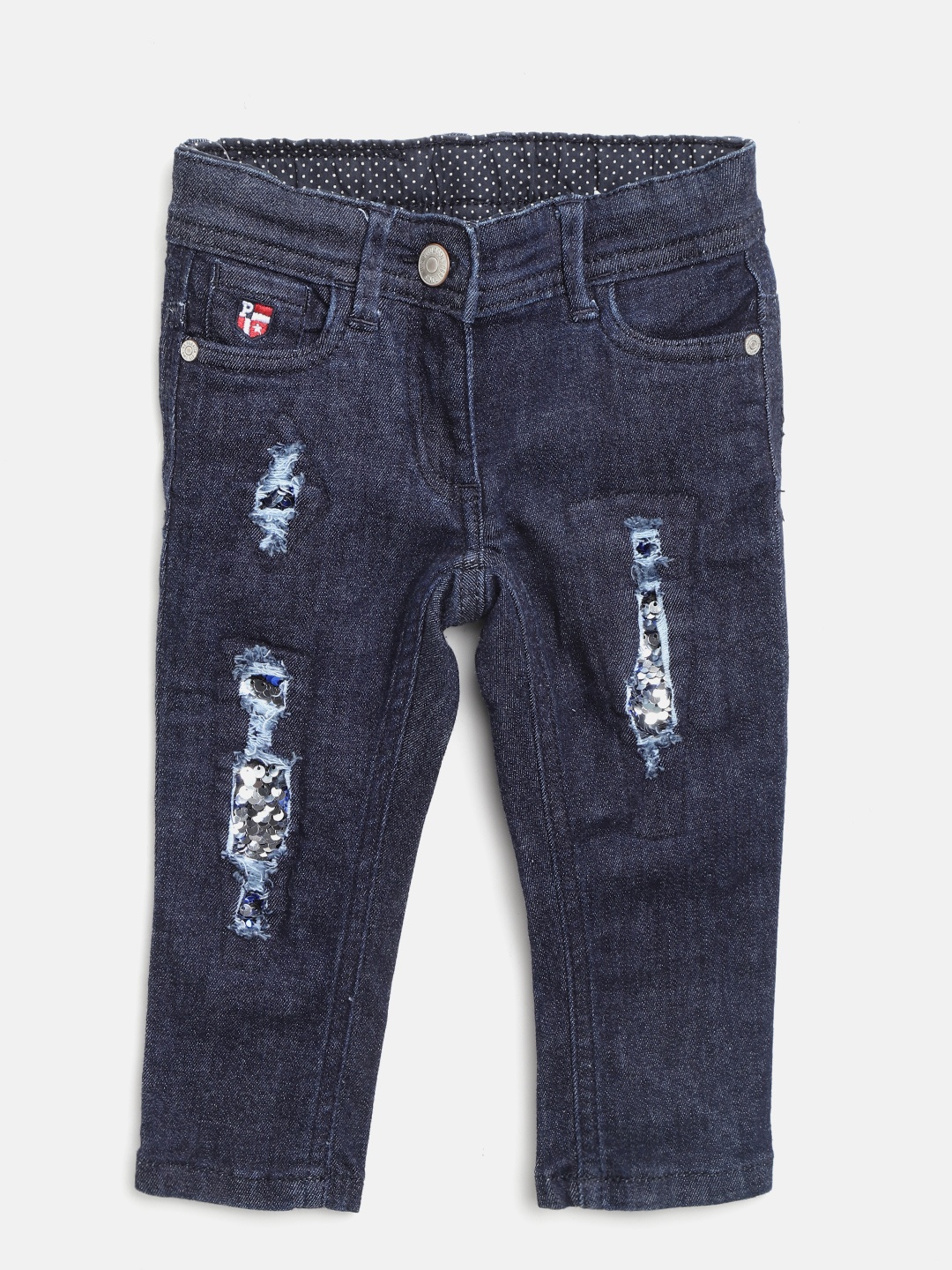 U.S. Polo Assn. Kids Girls Navy Blue Slim Fit Mid-Rise Mildly Distressed Stretchable Jeans
U.S. Polo Assn. Kids Girls Navy Blue Slim Fit Mid-Rise Mildly Distressed Stretchable Jeans