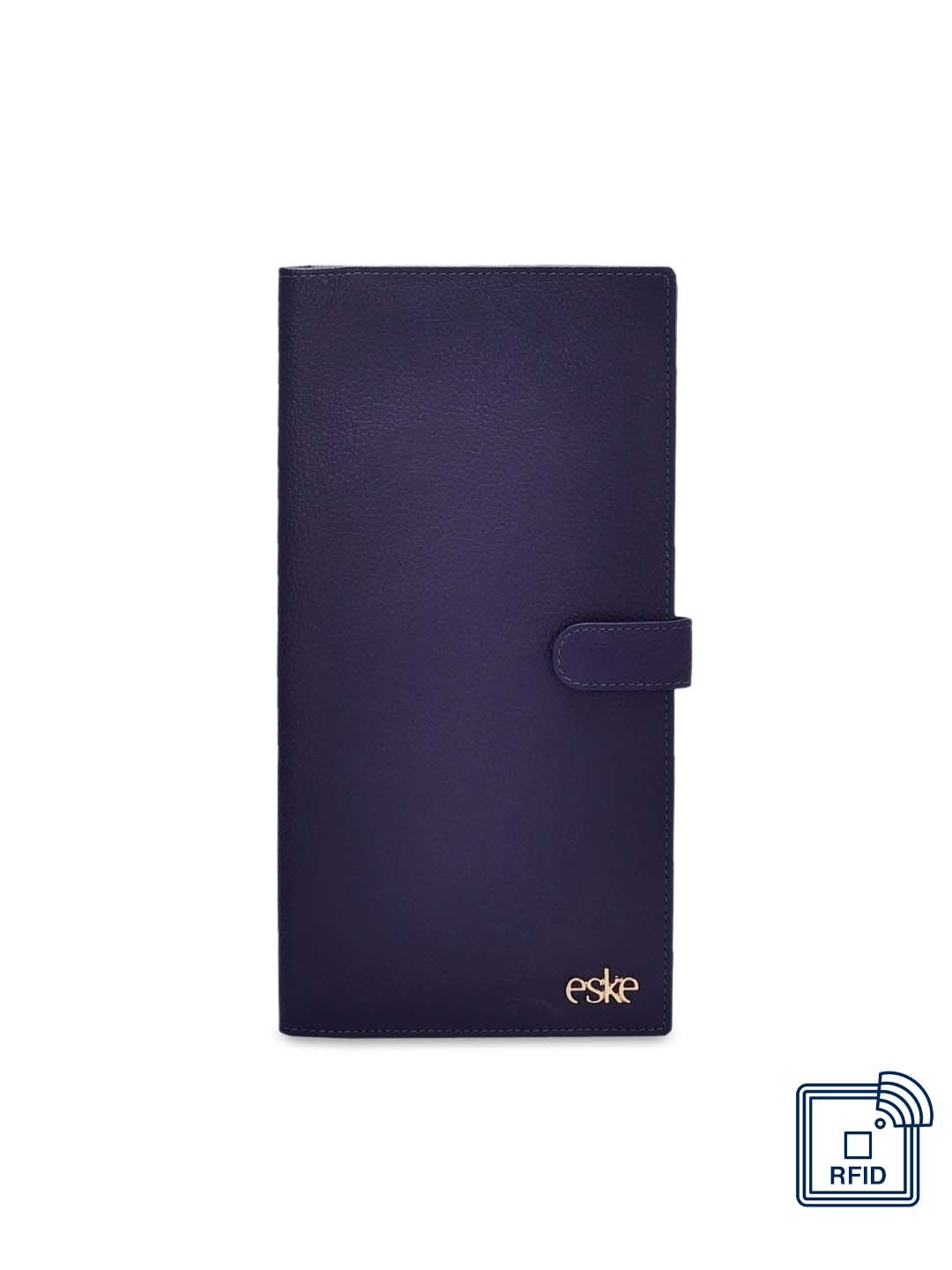 Eske Unisex Navy Blue Passport Holder