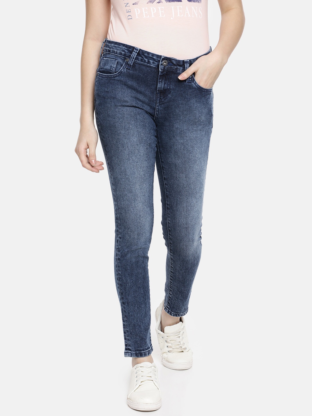 Pepe Jeans Women Blue Soriyo Jegging Skinny Fit Mid-Rise Clean Look Ankle-Length Jeans
Pepe Jeans Women Blue Soriyo Jegging Skinny Fit Mid-Rise Clean Look Ankle-Length Jeans