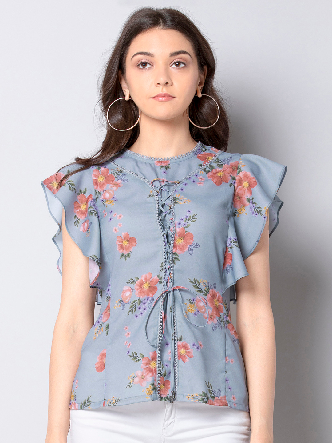 FabAlley Women Blue Solid Top
FabAlley Women Blue Solid Top