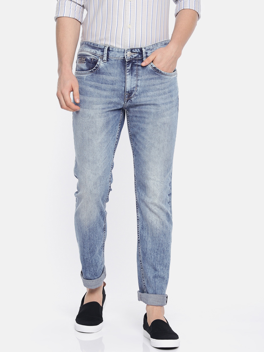 U.S. Polo Assn. Denim Co. Men Blue Brandon Tapered Slim Fit Mid-Rise Clean Look Jeans
U.S. Polo Assn. Denim Co. Men Blue Brandon Tapered Slim Fit Mid-Rise Clean Look Jeans