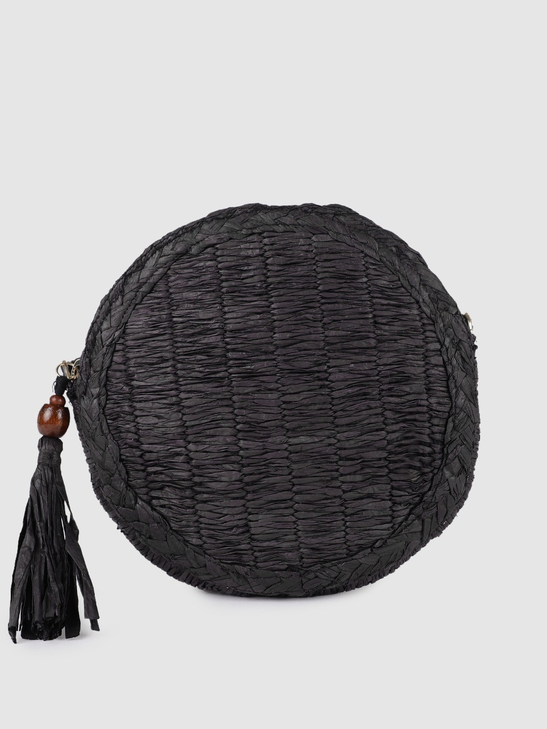 Accessorize Black Textured Sling Bag