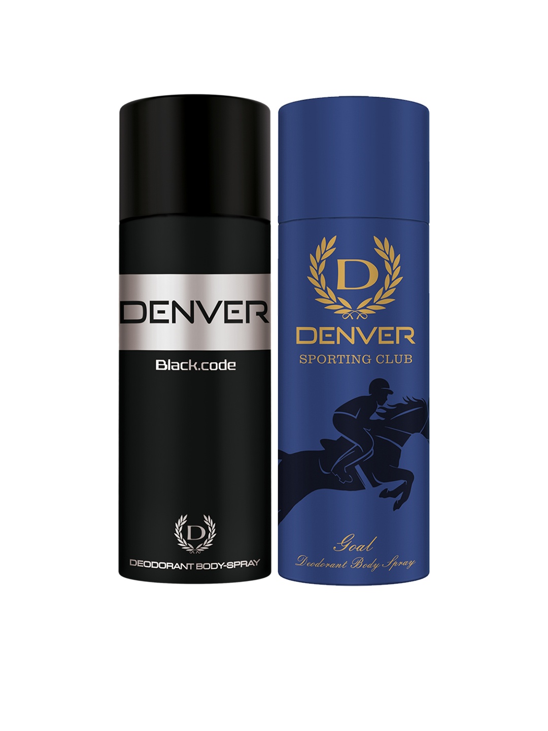 Denver Men Set of 2 Deodorant Body Sprays - Sporting Club Goal 165ml & Black Code 150ml, Blue
Denver Men Set of 2 Deodorant Body Sprays - Sporting Club Goal 165ml & Black Code 150ml, Blue
