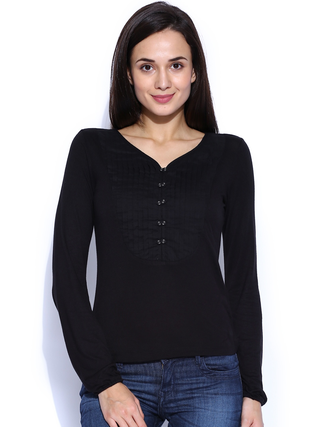 U.S. Polo Assn. Women Black Solid Top