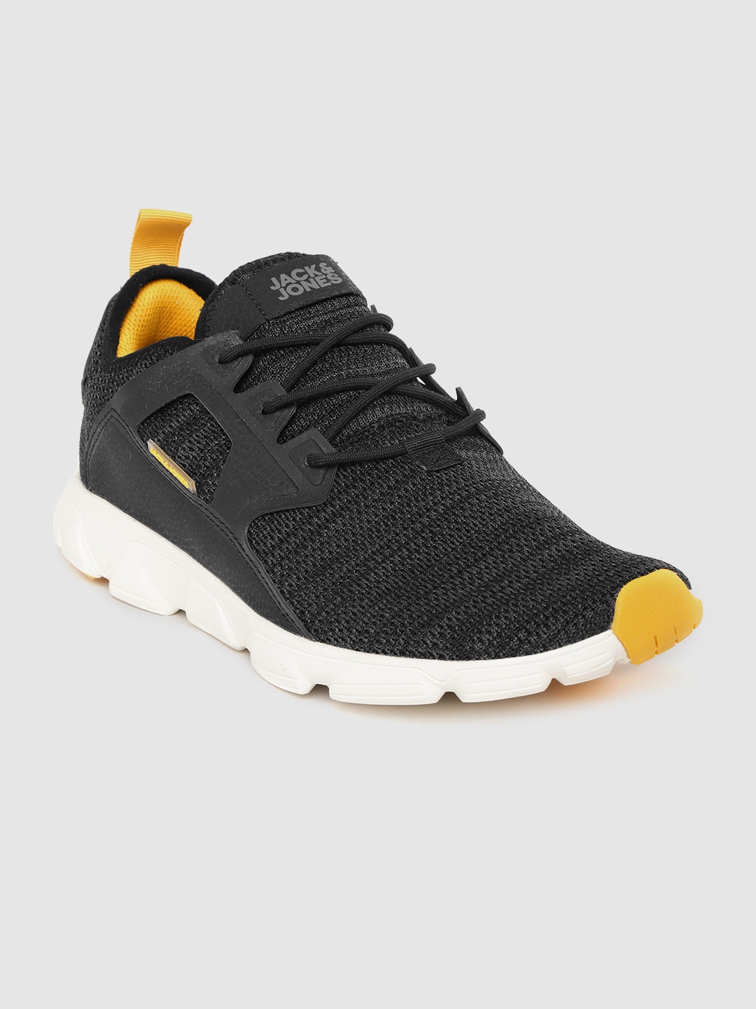 Jack & Jones Men Charcoal Grey Solid Sneakers