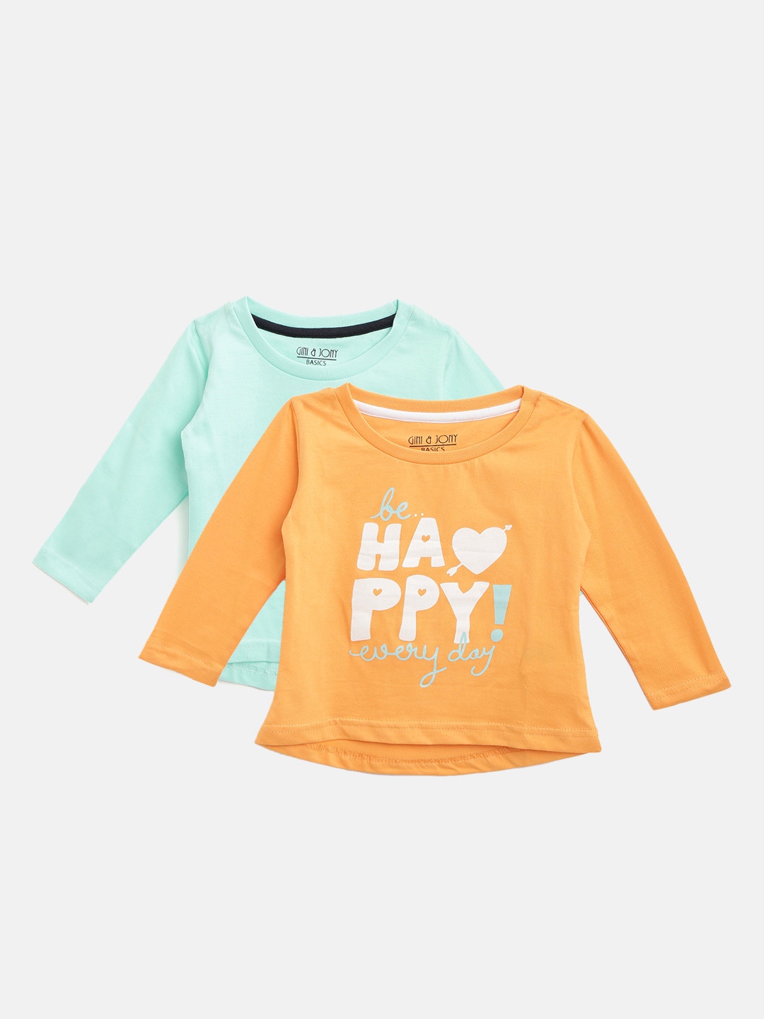Gini and Jony Infant Girls Pack of 2 Typography Print Round Neck Pure Cotton T-shirts, Green
Gini and Jony Infant Girls Pack of 2 Typography Print Round Neck Pure Cotton T-shirts, Green