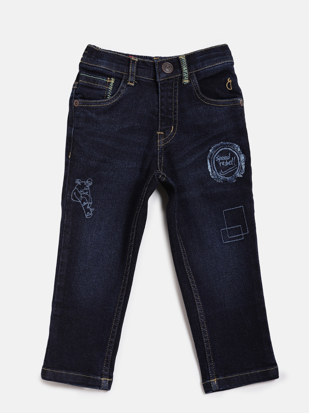 Gini and Jony Boys Navy Regular Fit Mid-Rise Clean Look Stretchable Jeans, Navy blue
Gini and Jony Boys Navy Regular Fit Mid-Rise Clean Look Stretchable Jeans, Navy blue