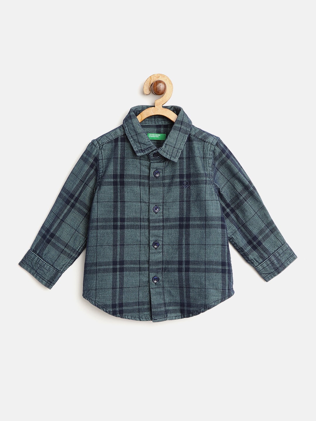 United Colors of Benetton Boys Navy & Mint Green Regular Fit Checked Corduroy Shirt, Navy blue
United Colors of Benetton Boys Navy & Mint Green Regular Fit Checked Corduroy Shirt, Navy blue