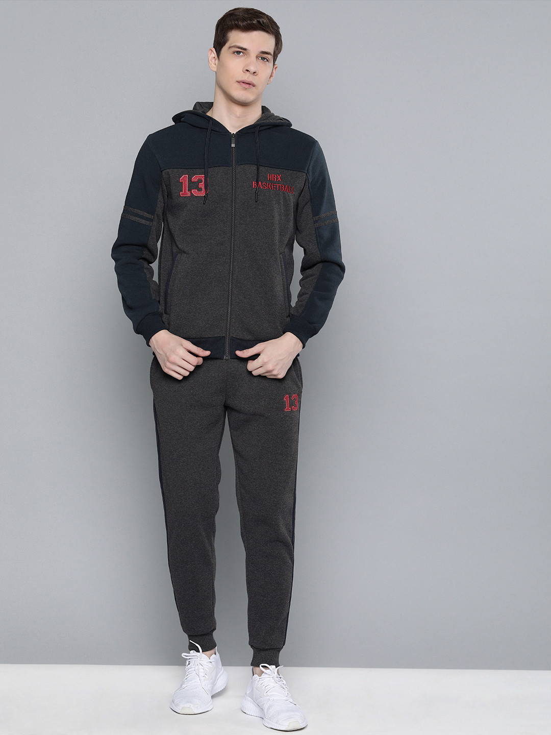 HRX by Hrithik Roshan Men Grey & Blue Colourblocked Bio-Wash Basketball Tracksuits
HRX by Hrithik Roshan Men Grey & Blue Colourblocked Bio-Wash Basketball Tracksuits
