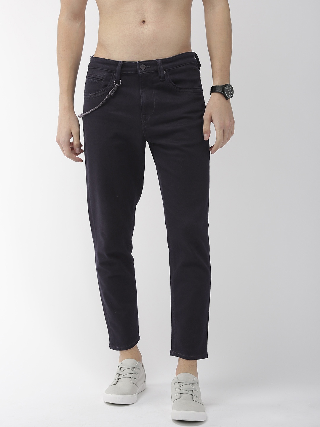 Flying Machine Men Navy Blue MJ Mankle Regular Fit Mid-Rise Clean Look Cropped Jeans
Flying Machine Men Navy Blue MJ Mankle Regular Fit Mid-Rise Clean Look Cropped Jeans