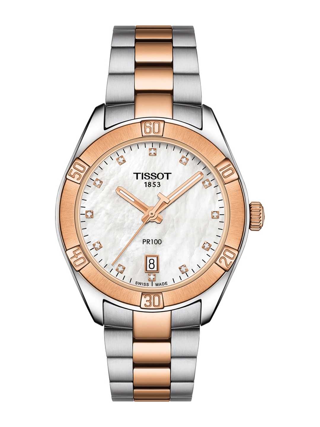 TISSOT Women White PR 100 Sport Chic Swiss Mother of Pearl Diamond Studded Watch T1019102211600
TISSOT Women White PR 100 Sport Chic Swiss Mother of Pearl Diamond Studded Watch T1019102211600
